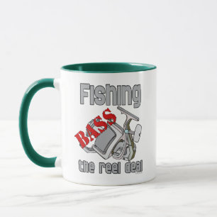 Bass Fishing the Reel Deal Tasse