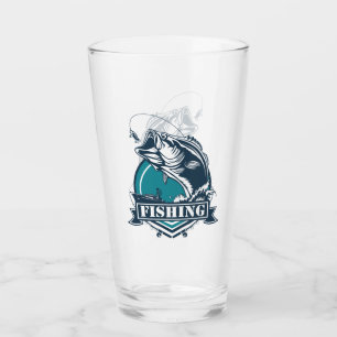 Bass Fishing Vector Glas