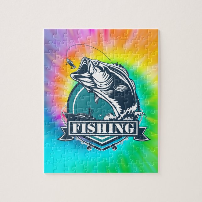 Bass Fishing Vector TyDy Puzzle (Vertikal)