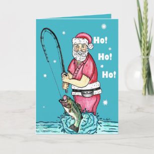 Bass Fishing Weihnachten Karte