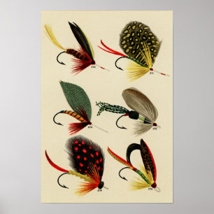Bass Fliegen 270 bis 275 Vintage Poster
