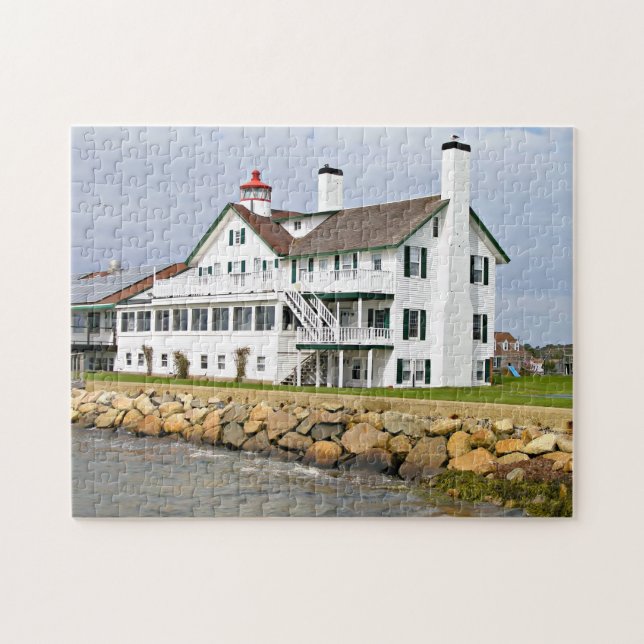 Bass-Fluss-Leuchtturm, Puzzle Massachusetts (Horizontal)