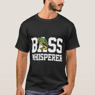 Bass Flüsterer Großmaul Angeln Lustiger Fischer T-Shirt