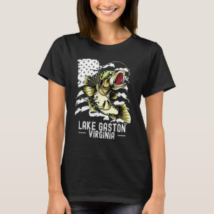 Bass Game Fishing Fisherman Lake Gaston Vir T-Shirt
