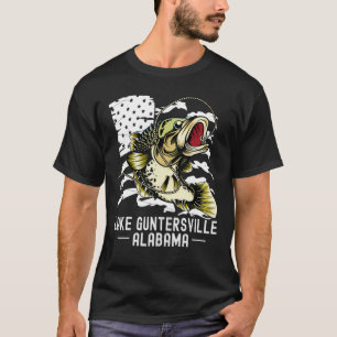Bass Game Fishing Fisherman Lake Guntersvil T-Shirt
