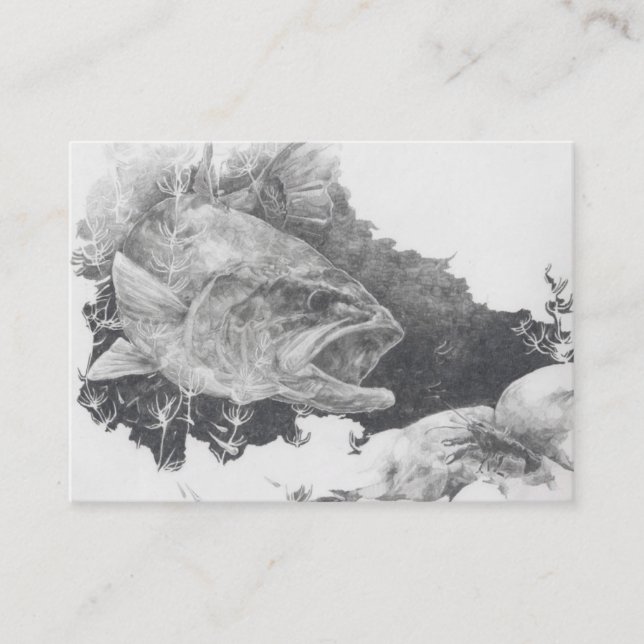 BASS gegen PANZERKREBSE Visitenkarte-Schablone Visitenkarte (Vorderseite)