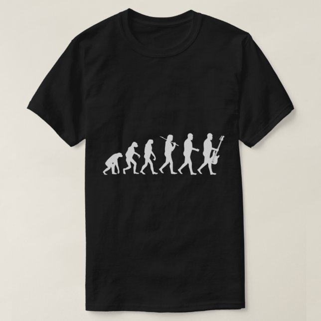 Bass Gitarre Evolution Klassischer T - Shirt (Design vorne)