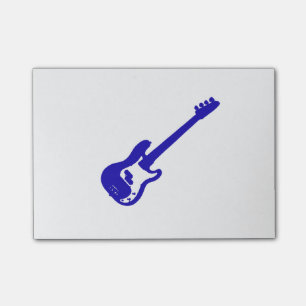 Bass-Gitarre schräg gelegenes blaues graphic.png Post-it Klebezettel