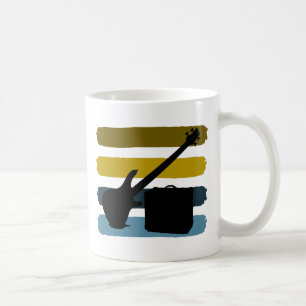Bass-Gitarre und Ampere-Tasse Tasse