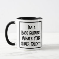 Bass Gitarrist Super Talent. Zwei Tone-Kaffee-Tass
