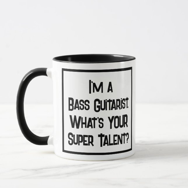 Bass Gitarrist Super Talent. Zwei Tone-Kaffee-Tass Tasse (Links)