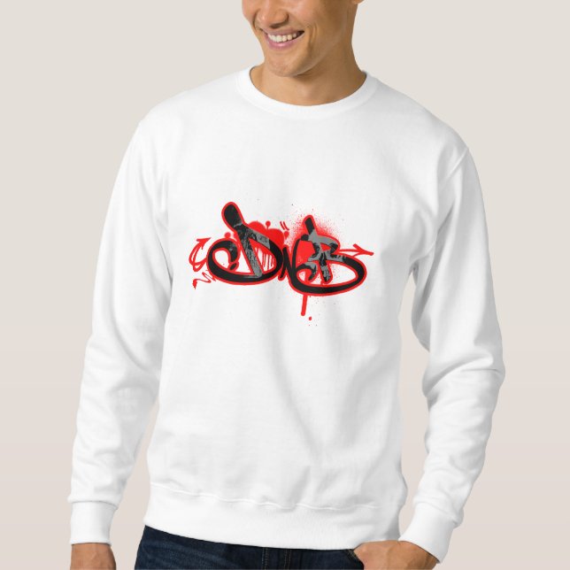 Bass-Graffiti-Art der Trommel-n Sweatshirt (Vorderseite)