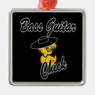 Bass Guitar #4 Silbernes Ornament