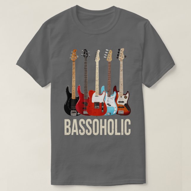 Bass Guitar Collector Bass Guitar Player Bassist B T-Shirt (Design vorne)