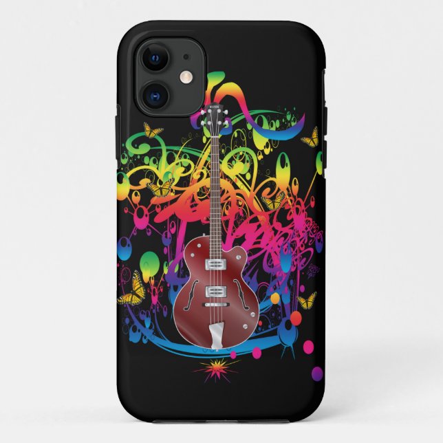 Bass Guitar Color Splash Case-Mate iPhone Hülle (Rückseite)
