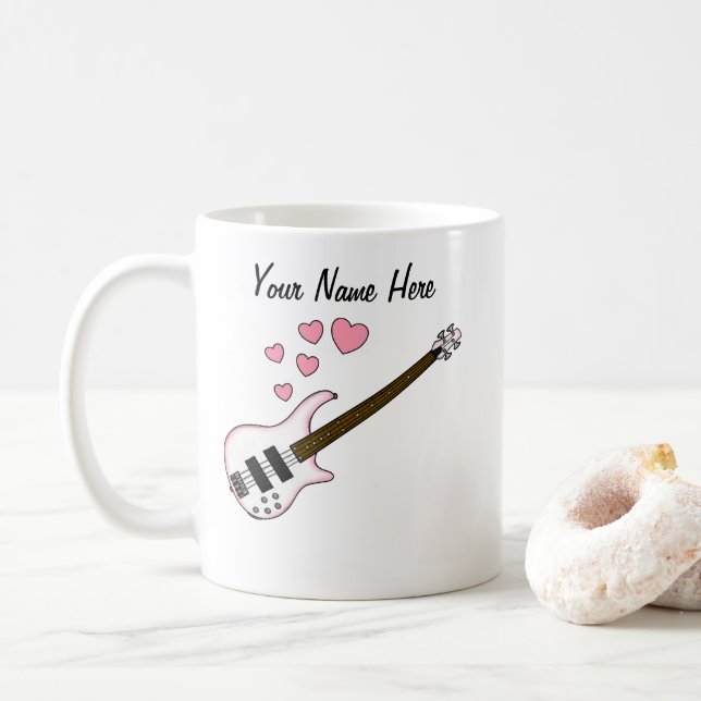 Bass Guitar Custom Wedding Tasse Bassist (Mit Donut)