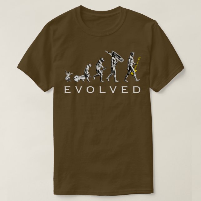 Bass Guitar EvolutionTShirt T-Shirt (Design vorne)