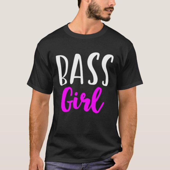 Bass Guitar Girl Player Women  Cute T-Shirt (Vorderseite)
