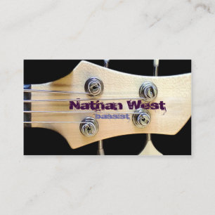 Bass Guitar Headstock mit Name Business Card Visitenkarte