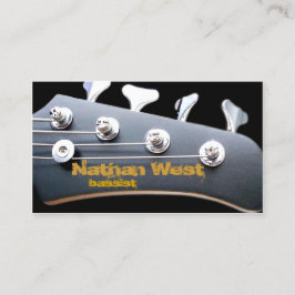 Bass Guitar Headstock mit Name Business Card Visitenkarte