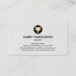 Bass Guitar Icon Bassist Premium Business Card Visitenkarte