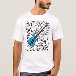 Bass Guitar Musical Notes Bassist Musiker T-Shirt