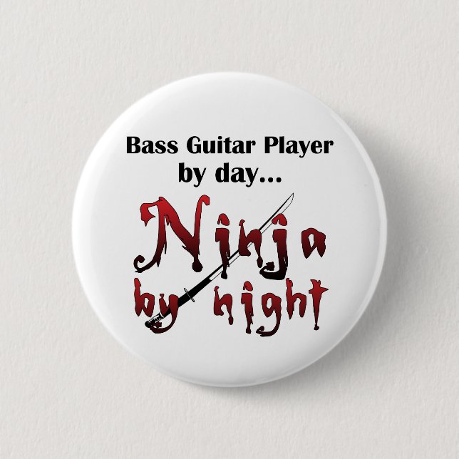 Bass Guitar Ninja Button (Vorderseite)