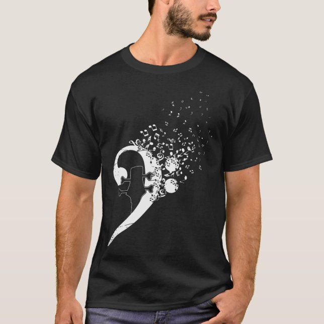 Bass Guitar Player Bassist Bass Clef Musiker T-Shirt (Vorderseite)