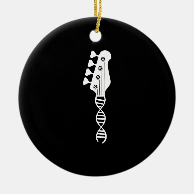 Bass Guitar Player Bassist Keramik Ornament (Vorne)