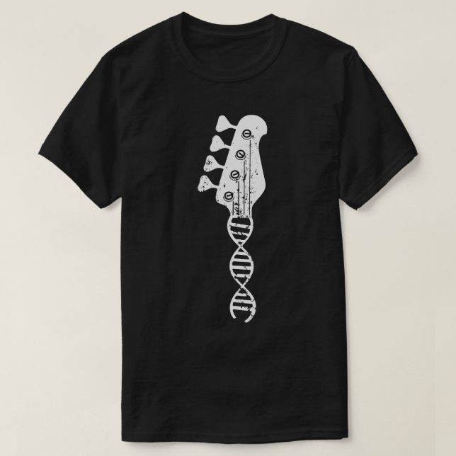 Bass Guitar Player Bassist Shirt DNA Gitarre Bass (Design vorne)