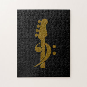 Bass Guitar Player Music Puzzle