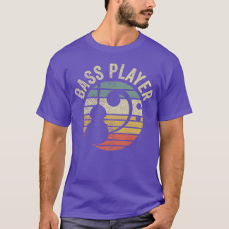 Bass Guitar Player Vintage Bass Clef Bassist Gift T-Shirt