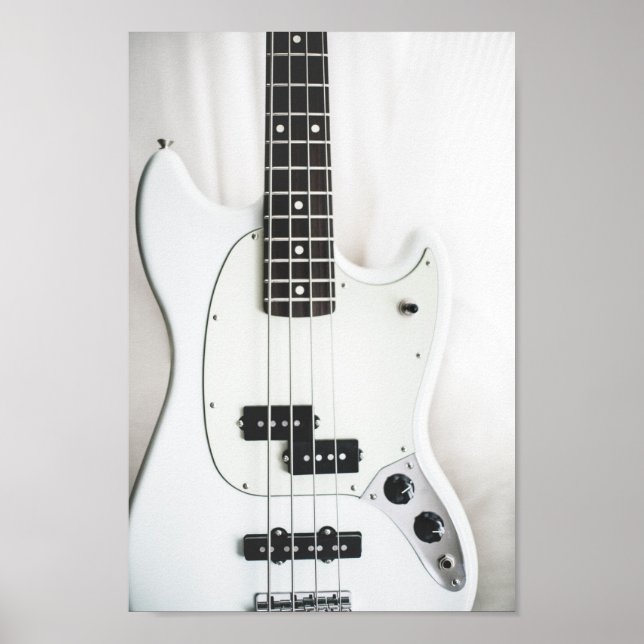 Bass Guitar - Schwarz & Weiß Poster (Vorne)
