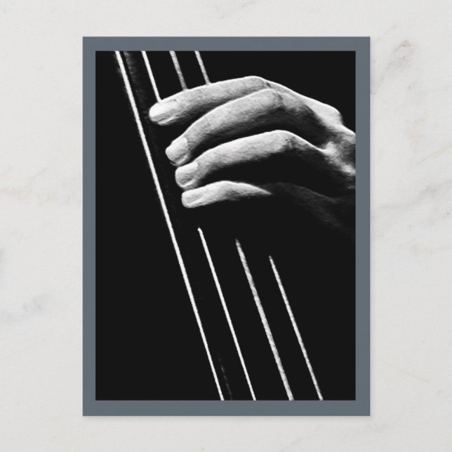 Bass Hand Postkarte (Vorderseite)