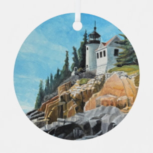 Bass Harbor Leuchtturm Ornament Aus Metall