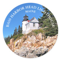Bass Harbour Head Lighthouse Maine Große Sticker
