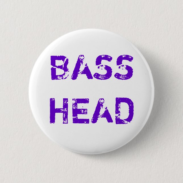 Bass-Hauptknopf (lila Text) Button (Vorderseite)