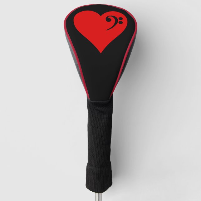 Bass Heart Golf Headcover (Vorderseite)