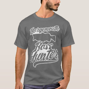 Bass Hunter Design Largemouth Bass Fishing T-Shirt