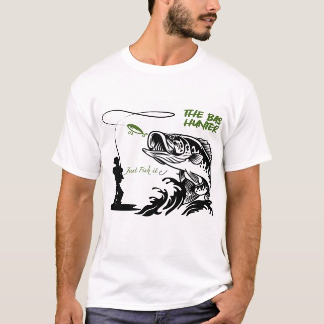 Bass Hunter Design T-Shirt (Vorderseite)