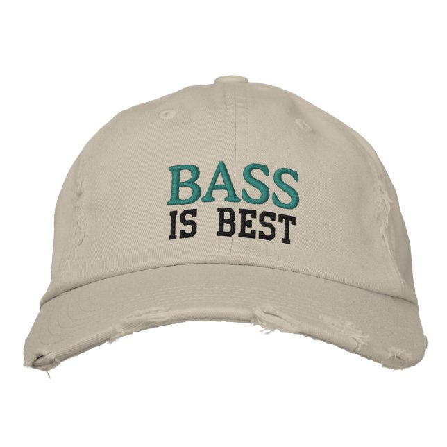 Bass is Best Music Cap Bestickte Baseballkappe (Vorderseite)