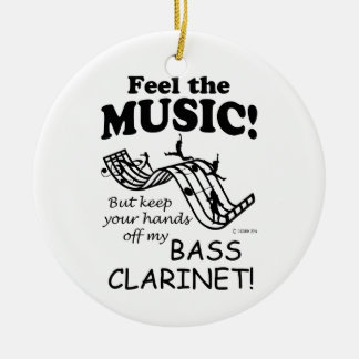 Bass Klarinette fühlen die Musik Keramikornament