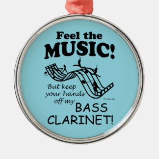 Bass Klarinette fühlen die Musik Ornament Aus Metall