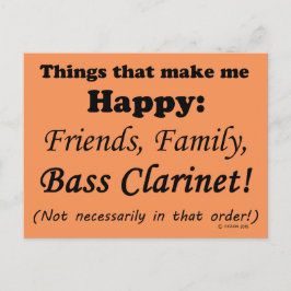 Bass Klarinette macht mich glücklich Postkarte