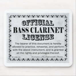 Bass Klarinettenlizenz Mousepad