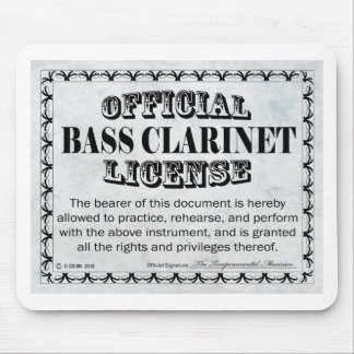 Bass Klarinettenlizenz Mousepad