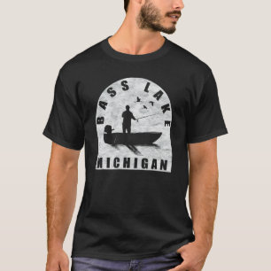 Bass Lake Angeln Michigan T-Shirt