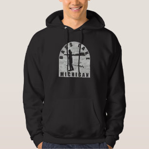 Bass Lake Eisangeln Michigan Hoodie