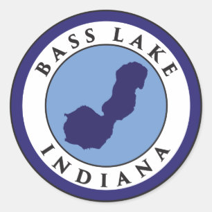 Bass Lake, Indiana Runder Aufkleber