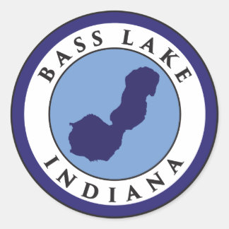 Bass Lake, Indiana Runder Aufkleber